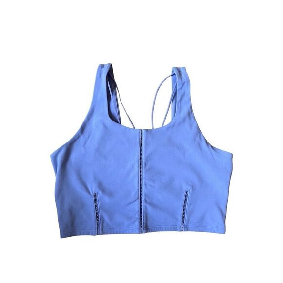 Nike Other - Nike Sz m Yoga luxe crop top sports bra with stitch detail blue
